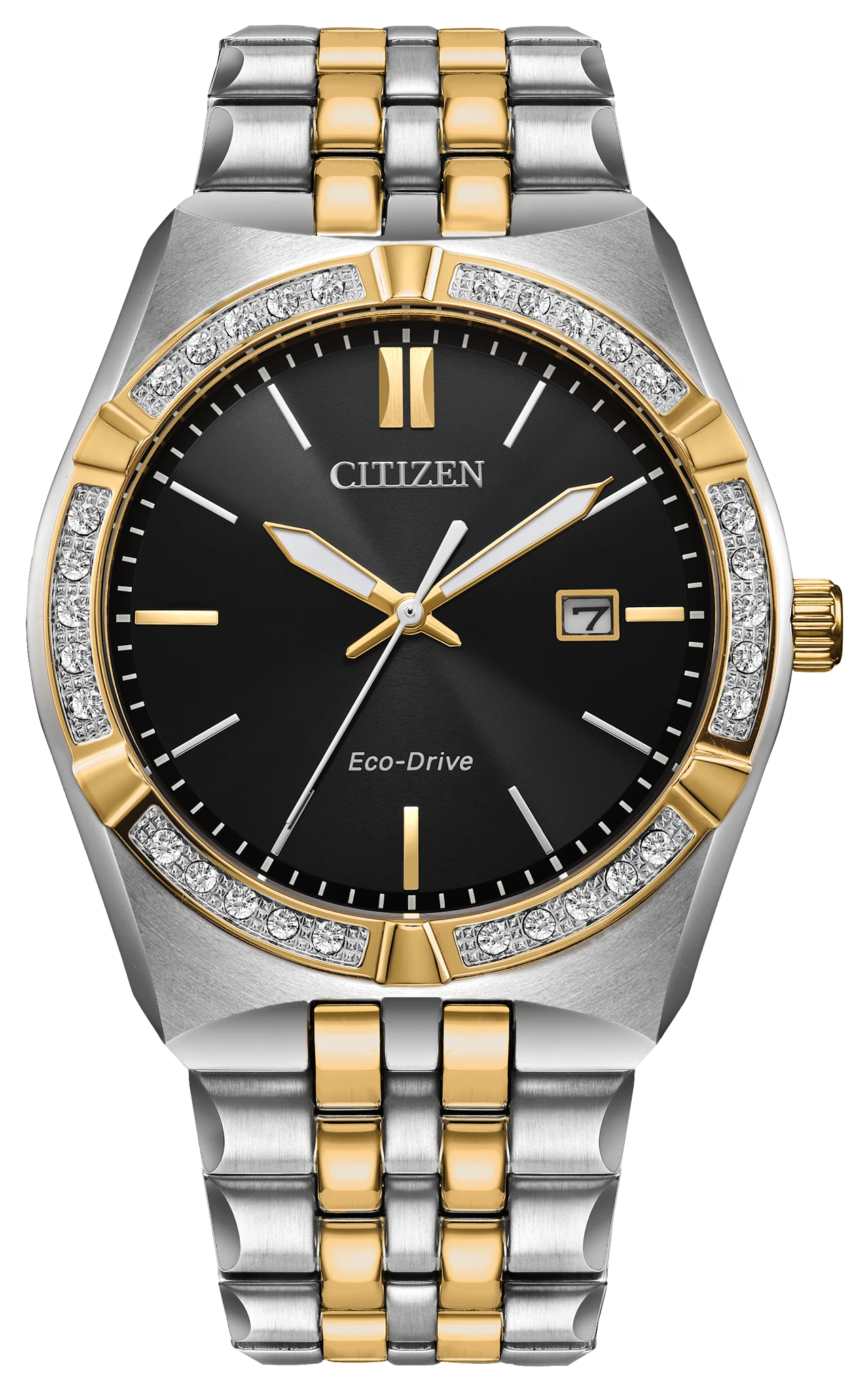 Corso Diamond Black Dial Stainless Steel Bracelet BM7644-51E | CITIZEN